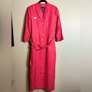 Positive Attitude petite small pink 19 p2p 48” length  maxi pockets belt button